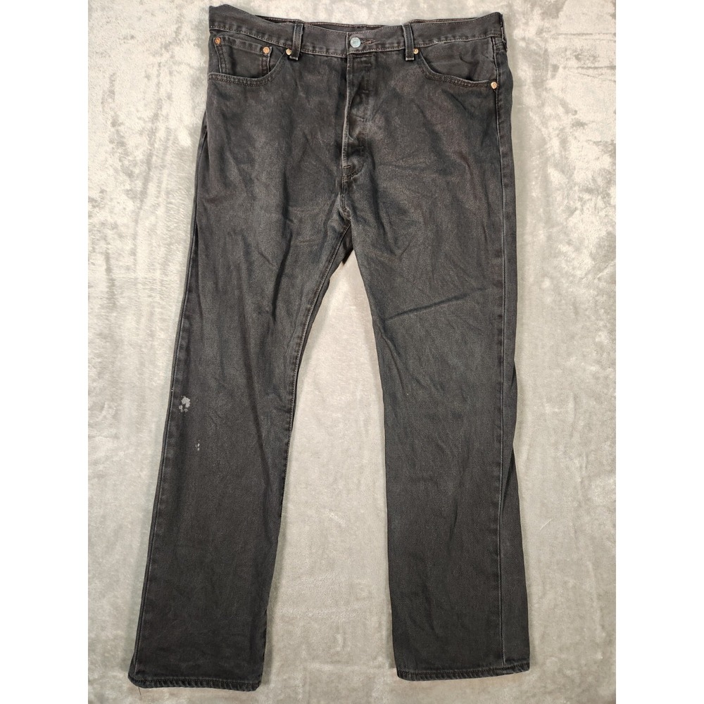 Levi's 501 Jeans Men's 37X29 (Tag 38X30) Black‎ Denim Button Fly Mexico